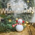 Floristik24 Addobbi per albero di Natale pupazzo di neve da appendere in metallo 8,5 / 13cm 4 pezzi