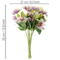 Mazzo di rose natalizie artificiali con fiori viola, 35 cm, 6 pezzi | Floristik24.it