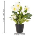 Rosa natalizia artificiale, pianta in vaso, decorazione da tavolo, 34 cm | Floristik24.it