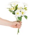 Mazzo di rose natalizie artificiali, bianche, decorazione natalizia artificiale | Floristik24.it
