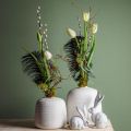 Floristik24 Vaso in ceramica, vasi decorativi bianchi Ø15cm H14,5cm set di 2
