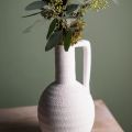 Floristik24 Vaso decorativo vaso da fiori bianco con manico in ceramica H26cm
