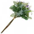 Floristik24 Bouquet decorativo, fiori di seta viola, decorazioni primaverili, astri artificiali, garofani ed eucalipto