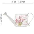 Annaffiatoio decorativo in metallo, color lavanda, design da giardino retrò, 30×11×14,5 cm | Floristik24.it