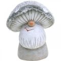 Floristik24 Figura decorativa di gnomo a fungo gnomo a fungo grigio, bianco 7×9cm 2pz