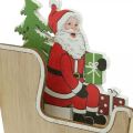 Floristik24 Slitta decorativa con slitta natalizia di Babbo Natale 10 cm 2 pezzi