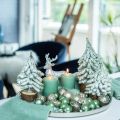 Floristik24 Albero di Natale decorativo, decorazione invernale, abete con neve H19cm