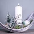 Floristik24 Decorazione natalizia, abete decorativo, mini abete verde innevato H15cm Ø9,5cm 6 pezzi