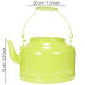 Teiera decorativa in metallo, verde mela - vaso da fiori - Ø20cm H15cm - versatile decorazione da giardino e idea regalo | Floristik24.it