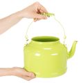 Teiera decorativa in metallo, verde mela - vaso da fiori - Ø20cm H15cm - versatile decorazione da giardino e idea regalo | Floristik24.it
