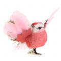 Floristik24 Uccelli decorativi sulla clip rosa / viola 9 cm 8 pezzi