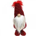 Floristik24 Deco Gnome Beard Christmas Gnome Deco Figura Rosso H30cm