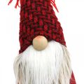 Floristik24 Deco Gnome Beard Christmas Gnome Deco Figura Rosso H30cm