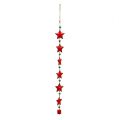 Floristik24 Ghirlanda decorativa con stelle in metallo Rosso 62cm