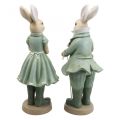 Deco coniglio coppia di conigli figure vintage H40cm 2 pezzi