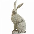 Floristik24 Coniglio decorativo seduto effetto pietra decorazione da giardino H30cm 2 pezzi