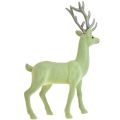 Floristik24 Figura decorativa di cervo renna natalizia verde grigio H37 cm