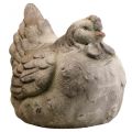 Floristik24 Deco pollo grande decorazione primaverile vintage in ceramica grigia 30 cm