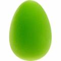 Floristik24 Uovo di Pasqua decorativo verde H25cm Decorazione di Pasqua uova decorative floccate