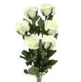 Floristik24 Rosa decorativa bianca innevata Ø6cm 6 pezzi