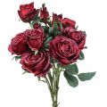 Floristik24 Rose decorative rose artificiali rosse fiori di seta 50 cm 3 pezzi