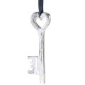 Floristik24 Appendino decorativo per chiavi decorative in metallo argento 4x11 cm 6 pezzi