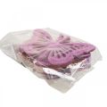Appendiabiti decorativo farfalle viola/rosa/rosa 12cm 12pz