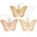 Appendiabiti decorativo farfalle arancioni/rosa/giallo 12cm 12pz