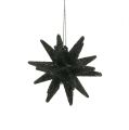 Floristik24 Stelle decorative in mica nera 7,5 cm 8 pezzi