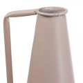 Floristik24 Vaso decorativo brocca decorativa in metallo rosa conico 15x14,5x38cm