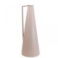 Floristik24 Vaso decorativo brocca decorativa in metallo rosa conico 15x14,5x38cm