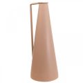 Floristik24 Vaso decorativo vaso da terra manico in metallo salmone 20x19x48cm
