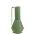Floristik24 Vaso decorativo brocca decorativa manico verde metallo 14cm H28.5cm