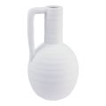 Floristik24 Vaso decorativo vaso da fiori bianco con manico in ceramica H26cm