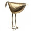Uccello decorativo Figura decorativa uccello decorazione in metallo dorato 46×16×39 cm