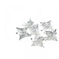 Floristik24 Farfalla decorativa pendente, decorazione matrimonio, farfalla in metallo, molla 6 pezzi