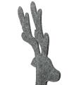 Floristik24 Cervo Figura da decorare in feltro 60 cm grigio