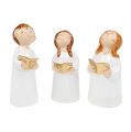 Floristik24 Coro per bambini Figura da decorare 11-12,5 cm bianco 6 pezzi