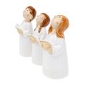 Floristik24 Coro per bambini Figura da decorare 11-12,5 cm bianco 6 pezzi