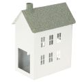 Floristik24 Casetta decorativa in metallo a forma di casa con finestre e camino, 22 cm