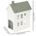 Casetta decorativa in metallo a forma di casa con finestre e camino, 22 cm | Floristik24.it