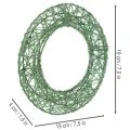 Ghirlanda decorativa in rete metallica verde per progetti fai da te, 19 cm, 2 pezzi | Floristik24.it