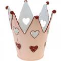Floristik24 Corona decorativa, lanterna in metallo, fioriera per San Valentino, decorazione in metallo con un cuore