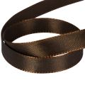 Nastro regalo in taffetà marrone per decorazioni festive, largo 15 mm, lungo 10 m. | Floristik24.it