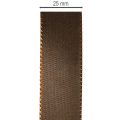 Nastro in taffetà marrone in rotolo, versatile per decorazioni, largo 25 mm, lungo 50 m. | Floristik24.it