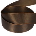 Nastro in taffetà marrone in rotolo, versatile per decorazioni, largo 25 mm, lungo 50 m. | Floristik24.it