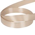Nastro decorativo in raso, nastro in taffetà beige, 15 mm, 50 m | Floristik24.it
