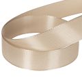 Nastro decorativo in taffetà satinato beige, 25 mm, 50 m | Floristik24.it