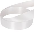 Nastro decorativo in taffetà, bianco, largo 25 mm, lungo 50 m. | Floristik24.it