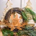 Floristik24 Anello decorativo per Natale, renna nell&#39;anello, Babbo Natale con regalo, patina decorativa in metallo Ø18cm set di 2